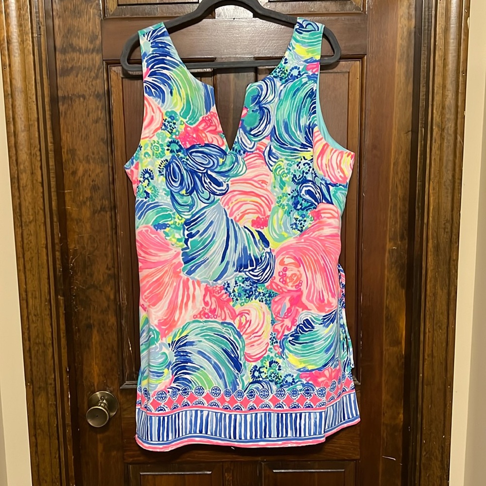 EUC Lilly Pulitzer Donna Romper Beach Please Engineered
